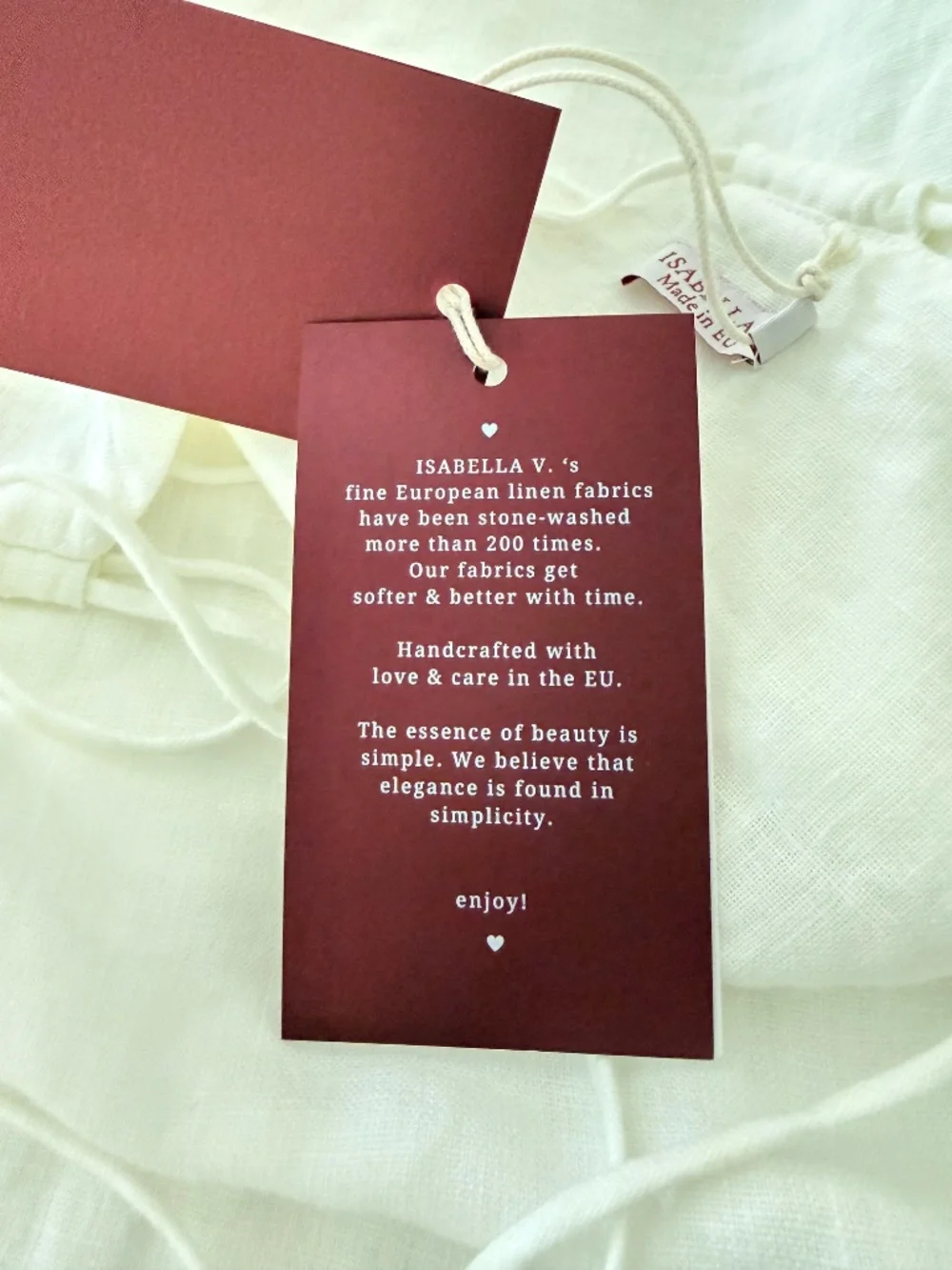 ISABELLA V. Flora French Linen Dress - White - Picture 8 of 8